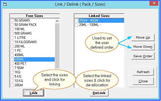 fmcg link delink packs